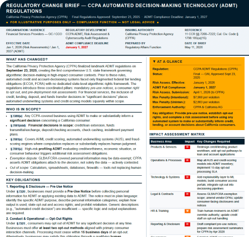 Compliance sample output preview