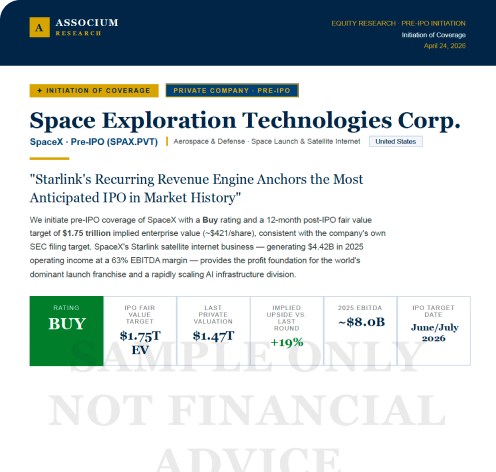 Finance sample output preview